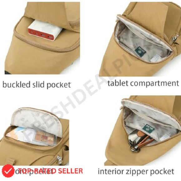 Convertible Sling Backpack Purse Anti-Theft Travel Daypack Casual Chic - Picture 7 of 7